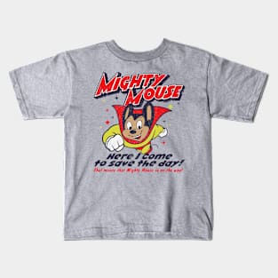 Mighty Mouse Saves The Day Kids T-Shirt